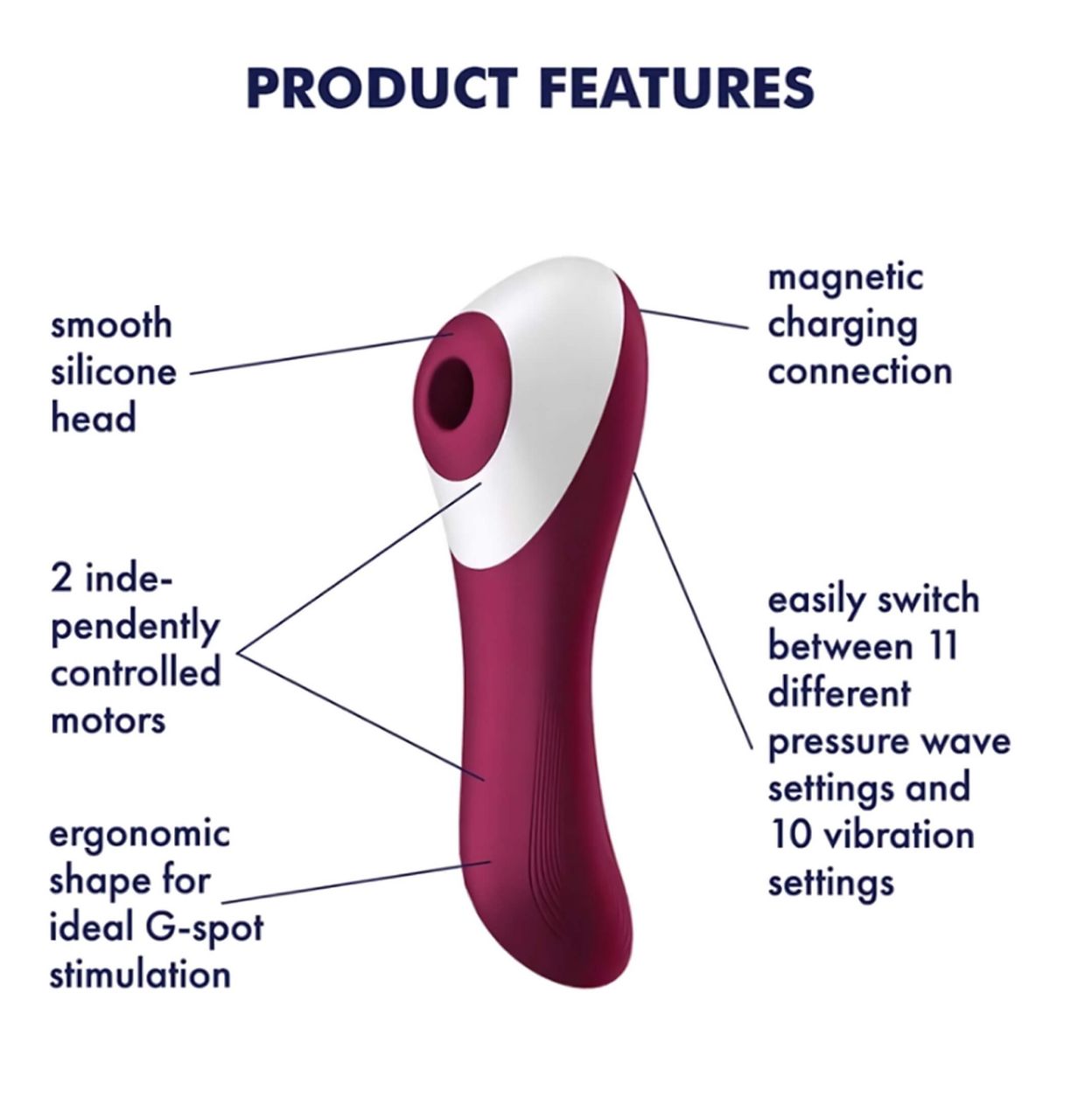 Satisfyer Dual Crush - akkus hüvelyi és csiklóvibrátor (piros) Satisfyer Dual Crush - akkus hüvelyi és csiklóvibrátor (piros)