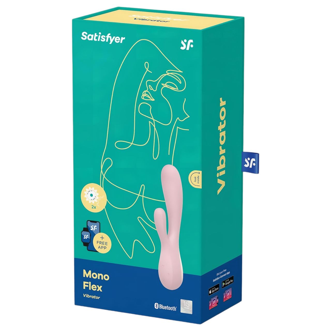 Satisfyer Mono Flex - App-vezérelt vibrátor (pink)