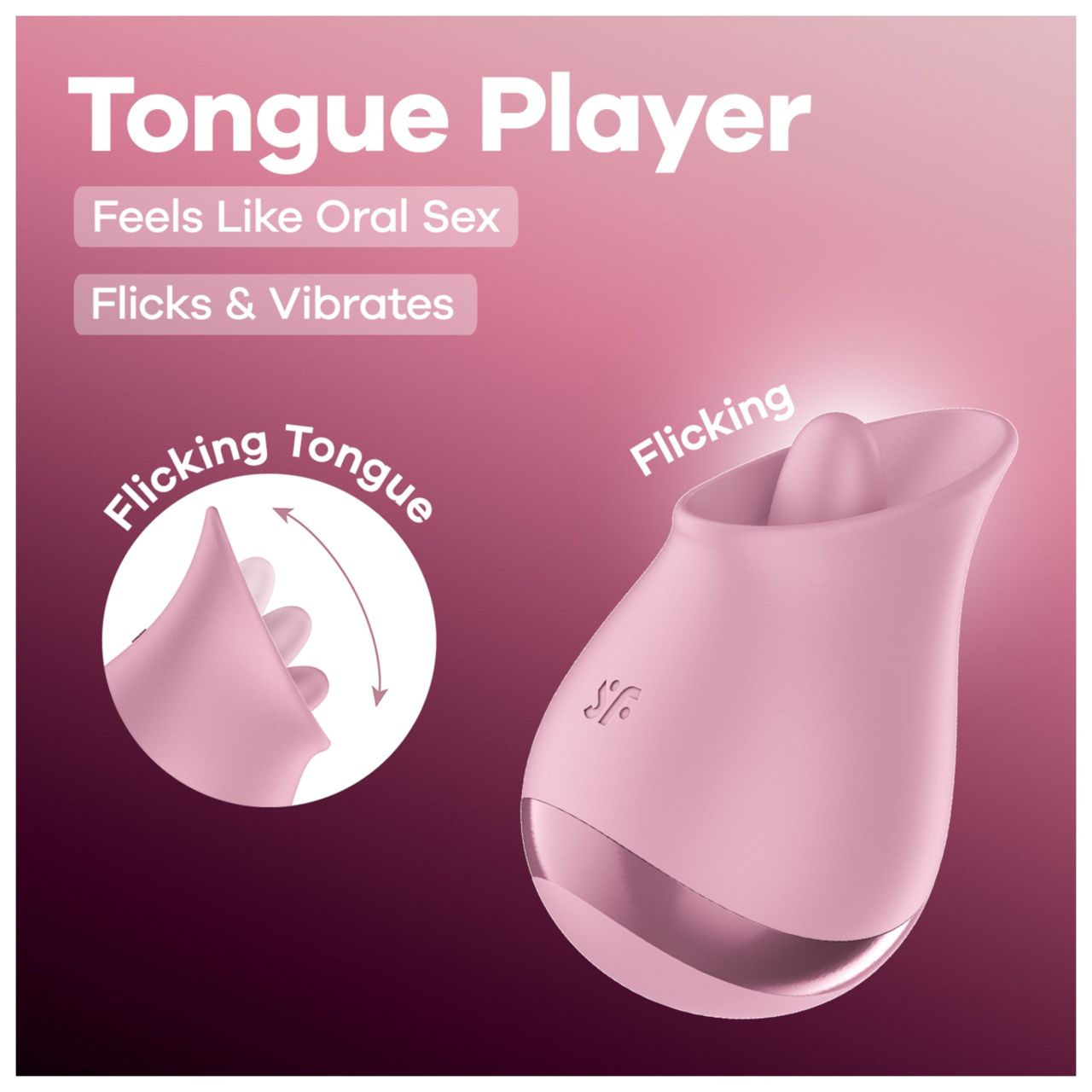 Satisfyer Tongue Player - nyelves csiklóvibrátor (pink)
