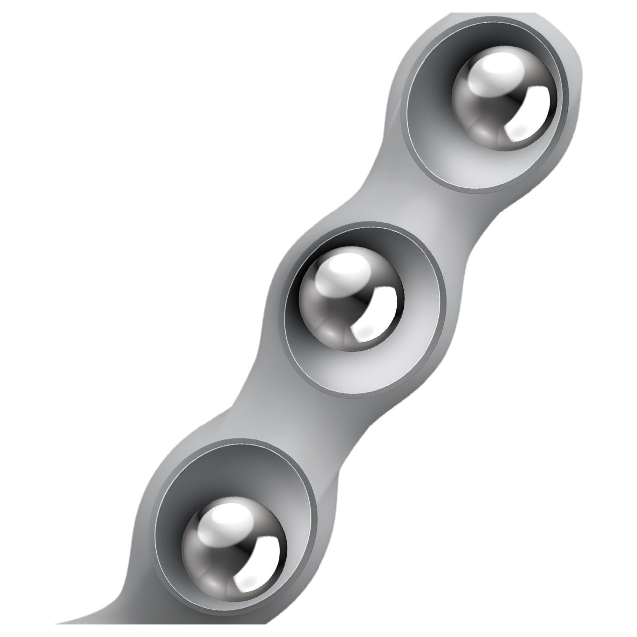 Satisfyer Triple Ball-R - gyöngyös dildó (szürke)