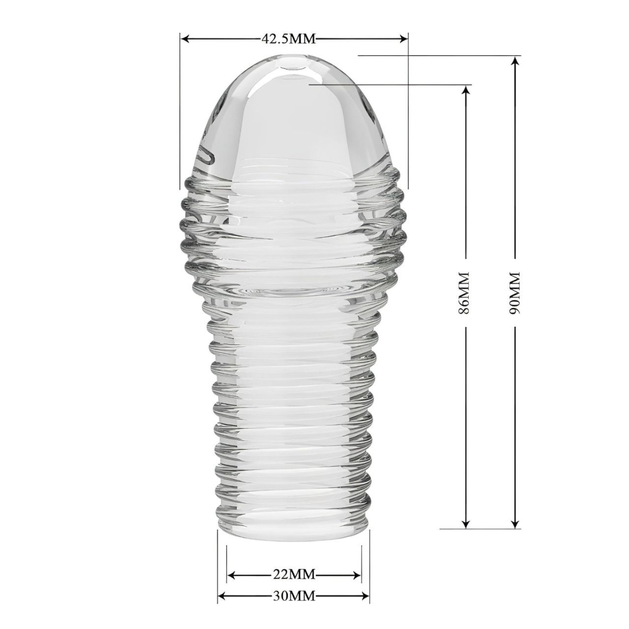 Pretty Love Hoytt - péniszköpeny (áttetsző)