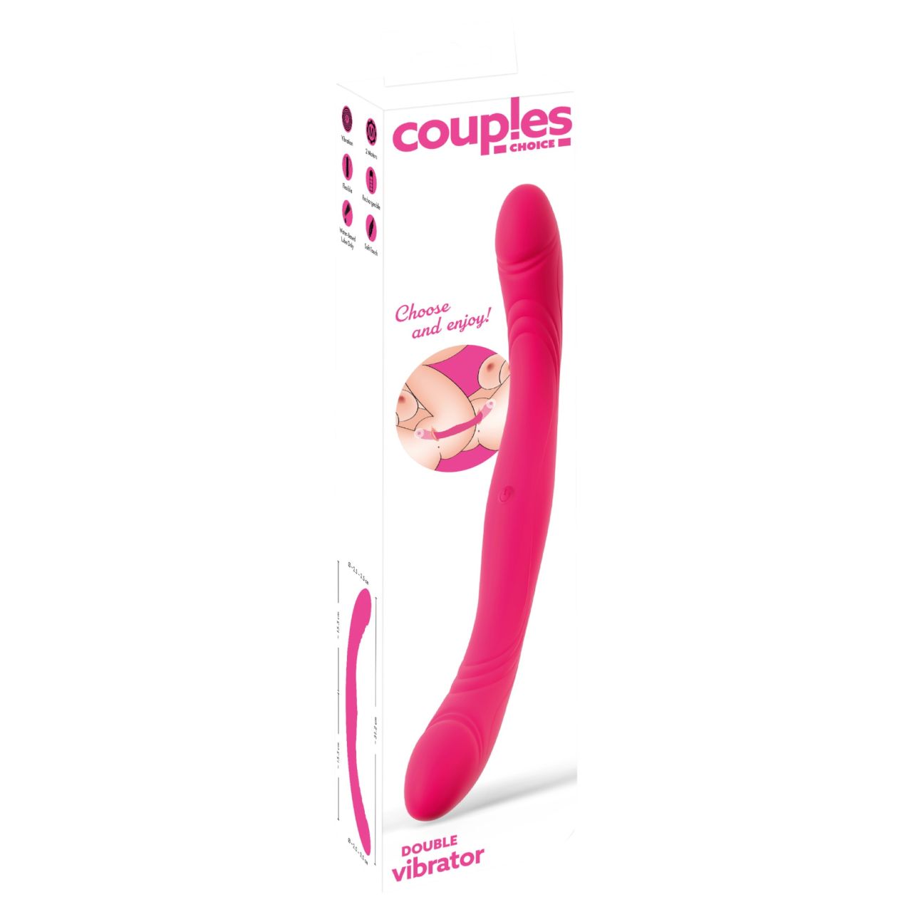 Couples Choice - dupla végű vibrátor (pink) Couples Choice - dupla végű vibrátor (pink)