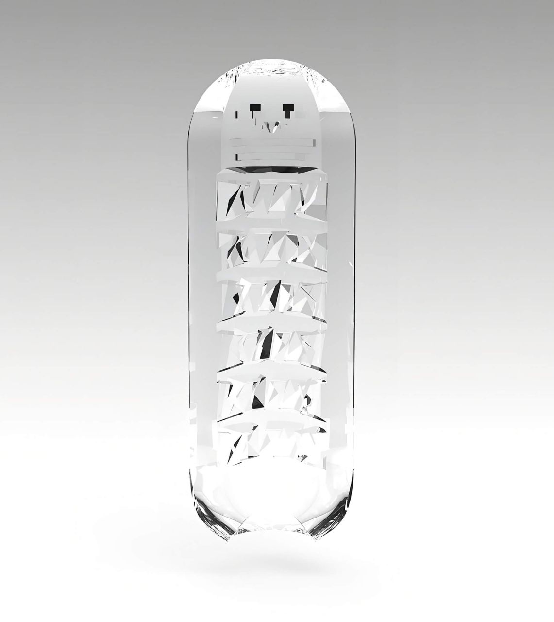 TENGA Spinner Brick - maszturbátor (átlátszó)