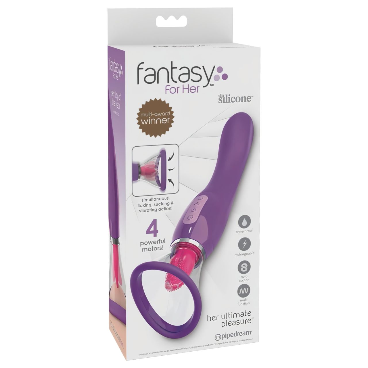 Pipedream - Fantasy - akkus, 3in1 nyalógép (lila)