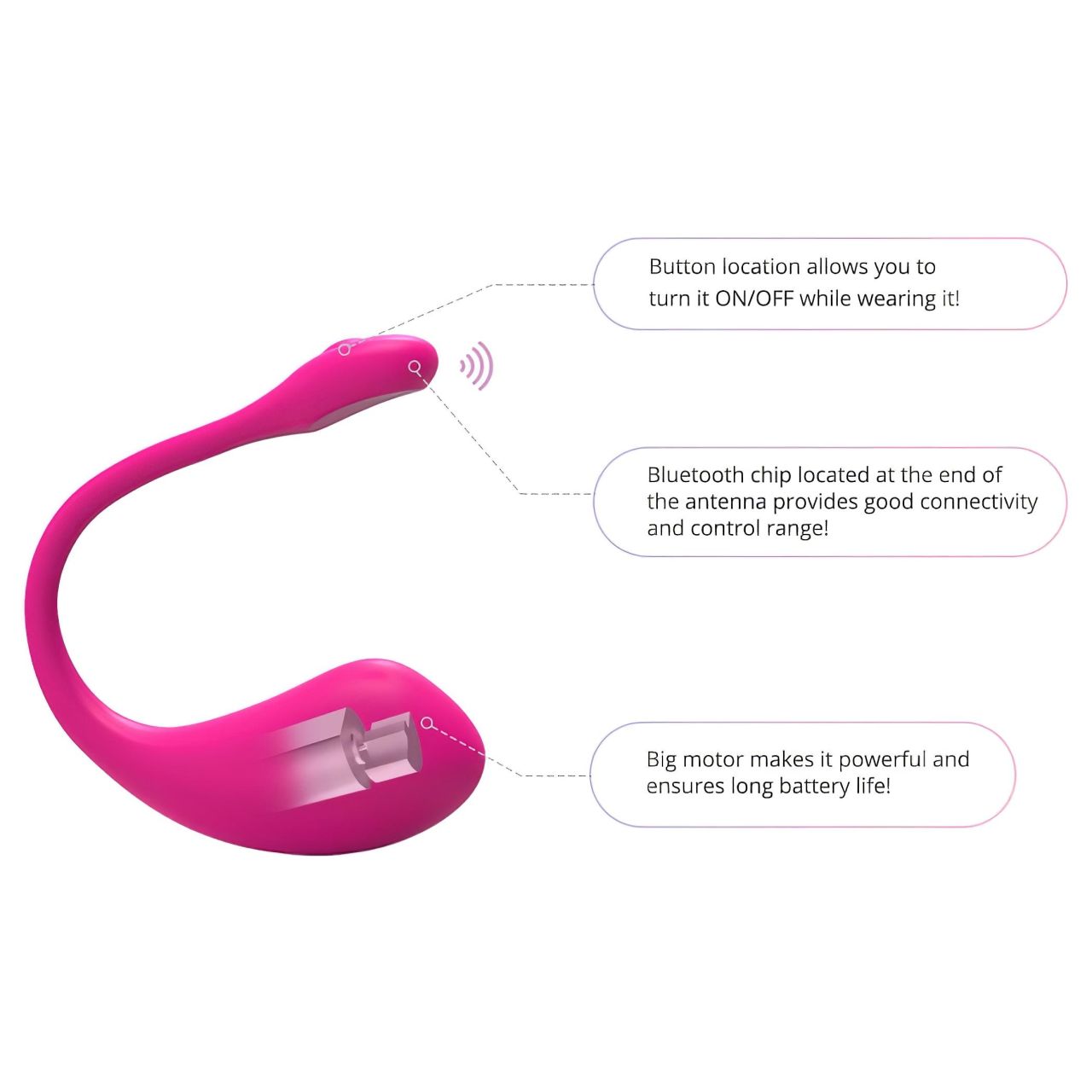 Lovense Lush 2 - App-vezérelt vibrációs tojás (pink) Lovense Lush 2 - App-vezérelt vibrációs tojás (pink)
