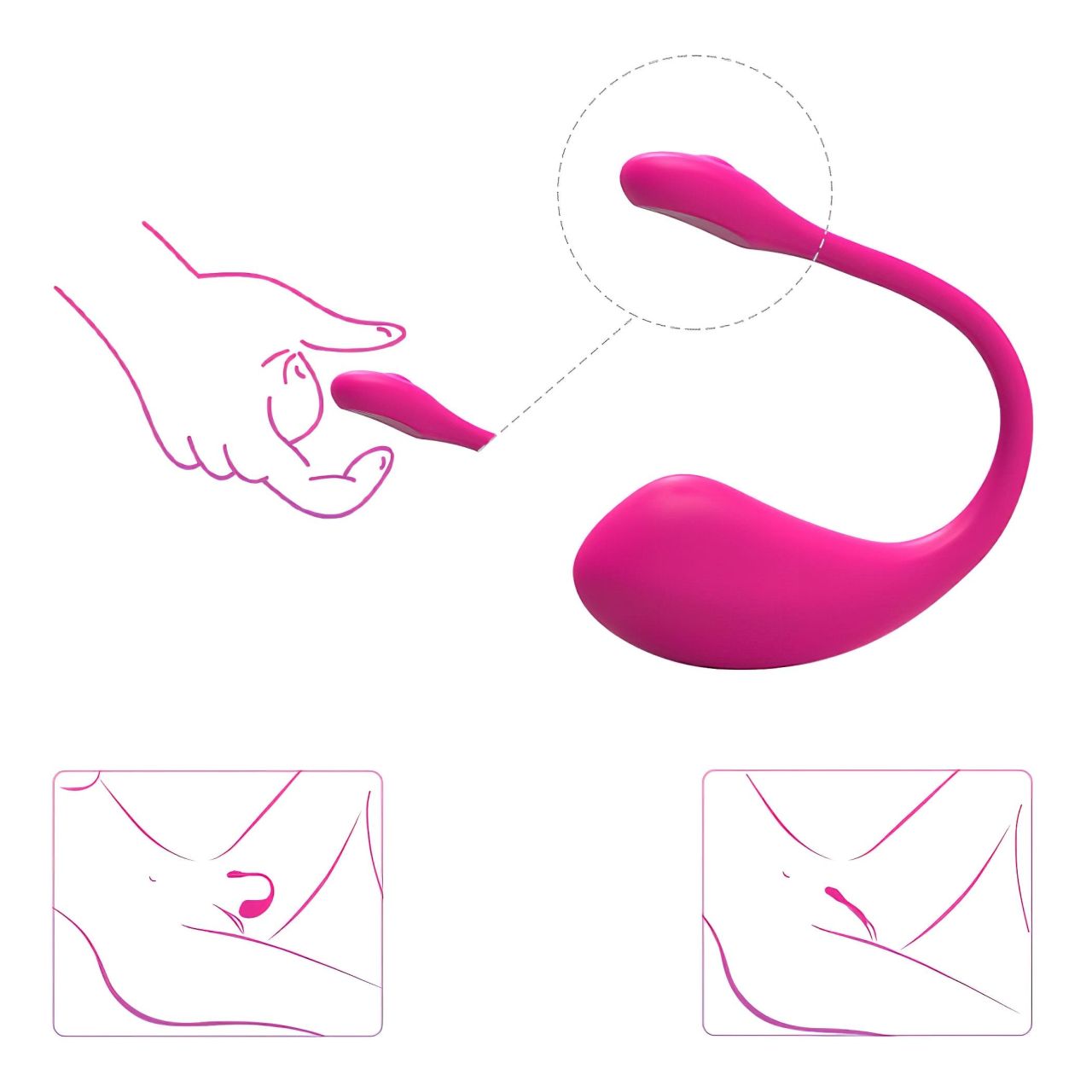 Lovense Lush 2 - App-vezérelt vibrációs tojás (pink) Lovense Lush 2 - App-vezérelt vibrációs tojás (pink)