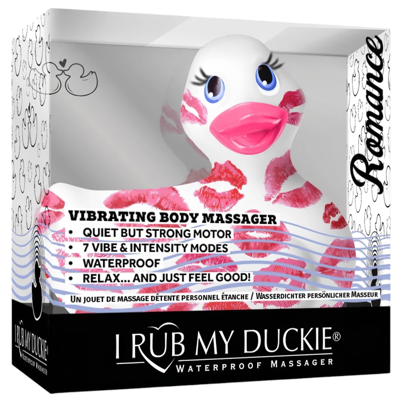 My Duckie Romance 2.0 - vízálló csikló vibrátor (fehér-pink)
