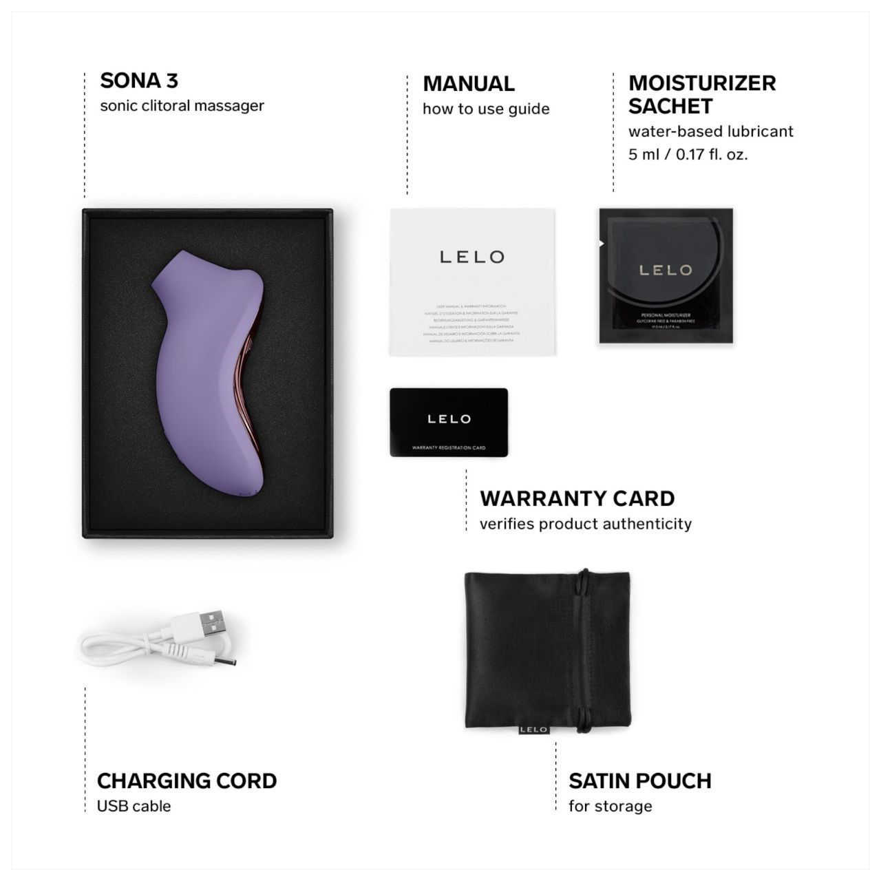 LELO Sona 3 - hanghullámos csiklóizgató (levendula)