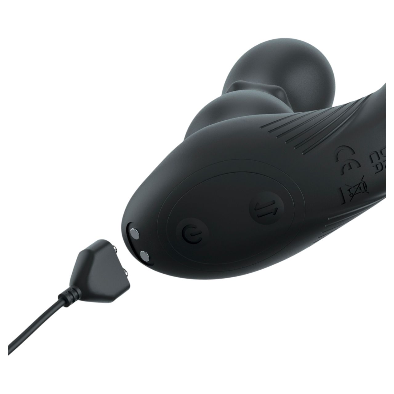 Anal Fantasy Ass-Gasm - forgó fejes anál vibrátor péniszgyűrűvel (fekete)