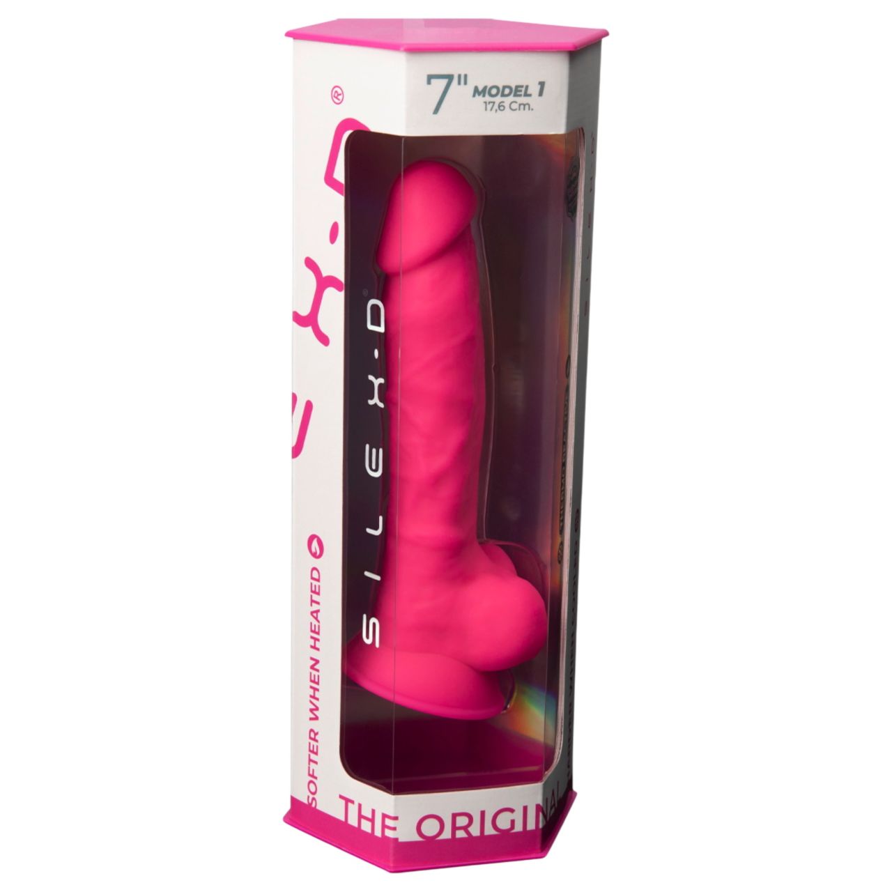 Silexd 7 - tapadókorongos, herés dildó - 17,5 cm (pink) Silexd 7 - tapadókorongos, herés dildó - 17,5 cm (pink)