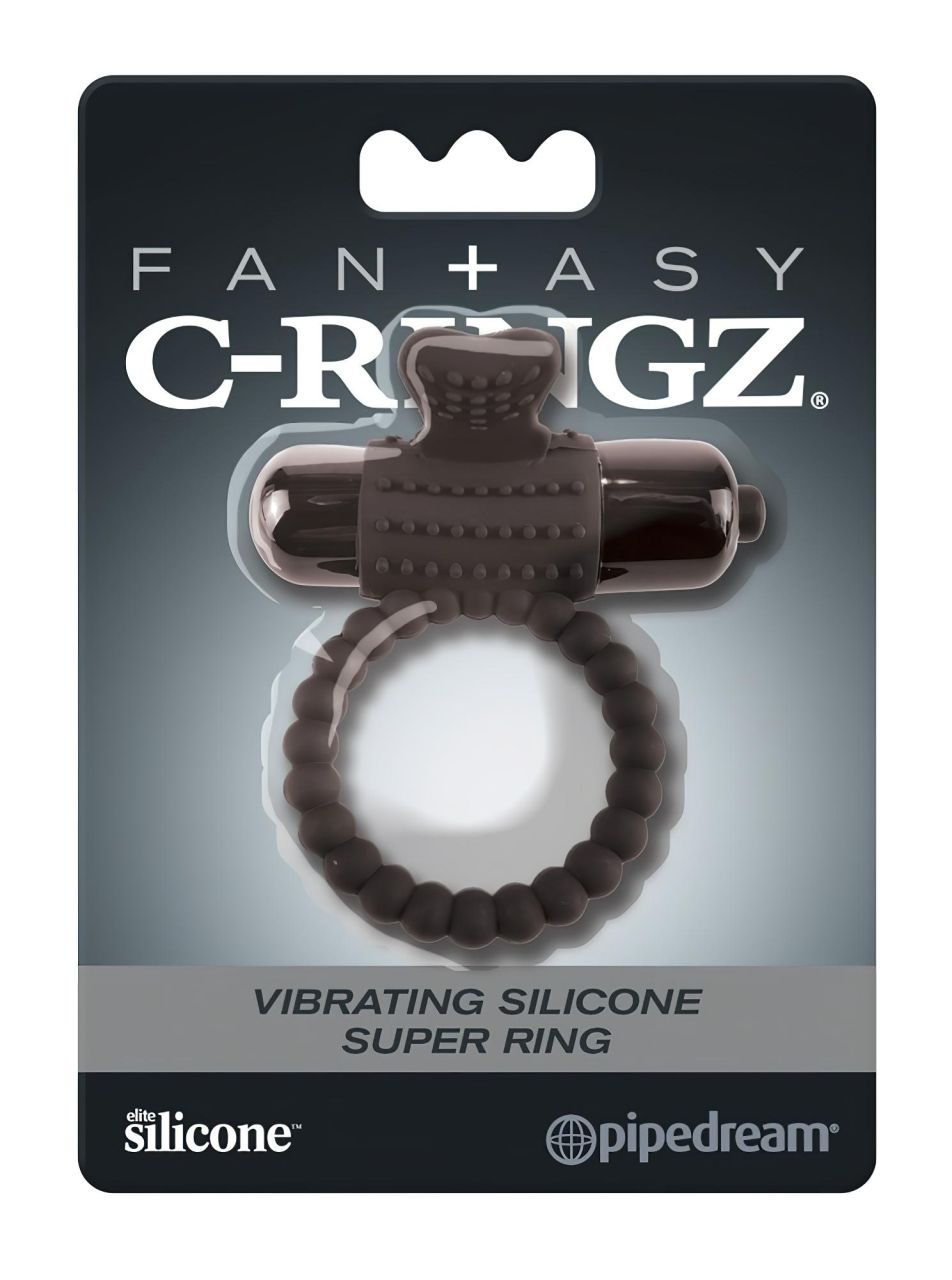 Pipedream Fantasy C-Ringz - vibrációs péniszgyűrű (fekete)