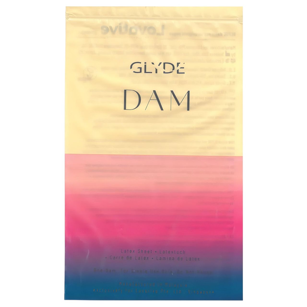 GLYDE - vegán latex nyalókendő (vanília)