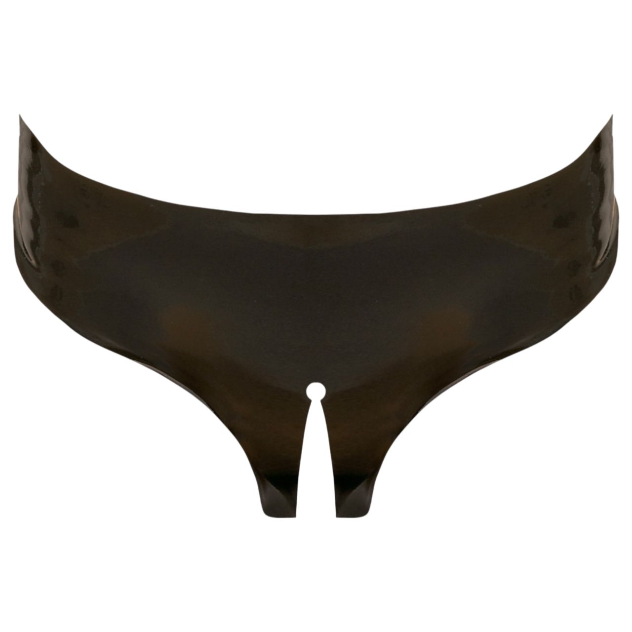 LATEX - végig nyitott női bugyi - fekete (S-L)