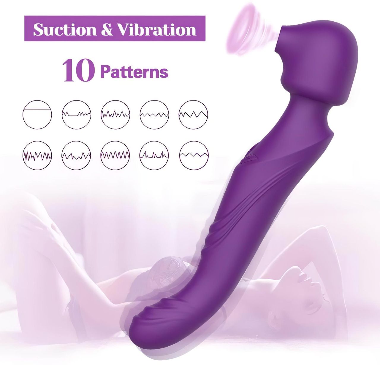 / Tracy's Dog Wand - pulzáló masszírozó vibrátor (lila)