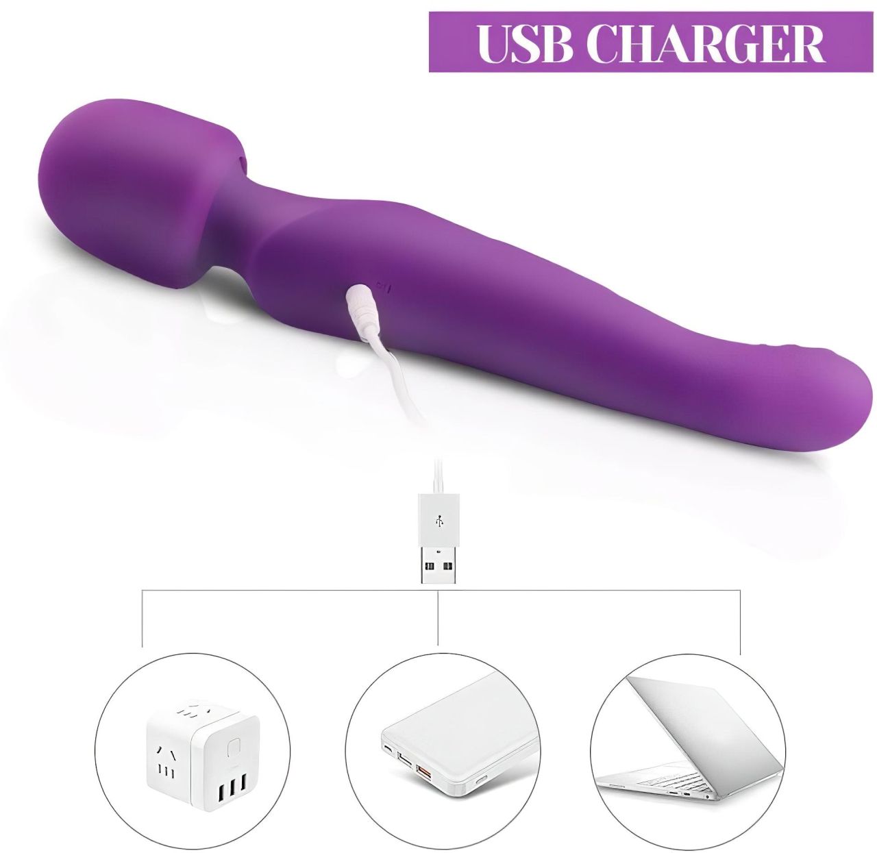 / Tracy's Dog Wand - pulzáló masszírozó vibrátor (lila)