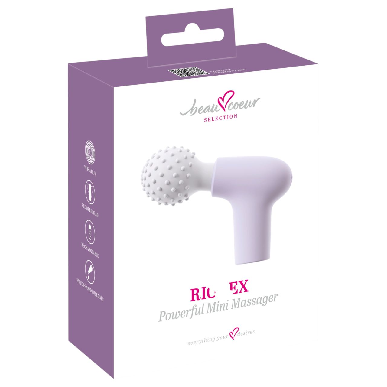 Beau Coeur Rionex - mini masszírozó vibrátor (lila)
