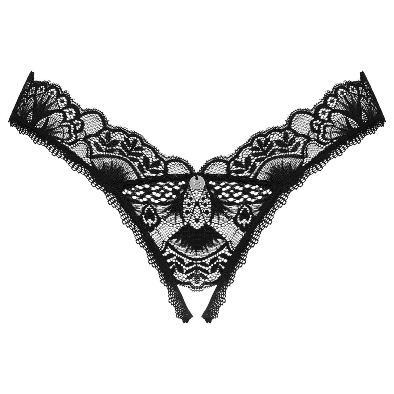 Obsessive Donna Dream - csipkés nyitott tanga (fekete) Obsessive Donna Dream - csipkés nyitott tanga (fekete)