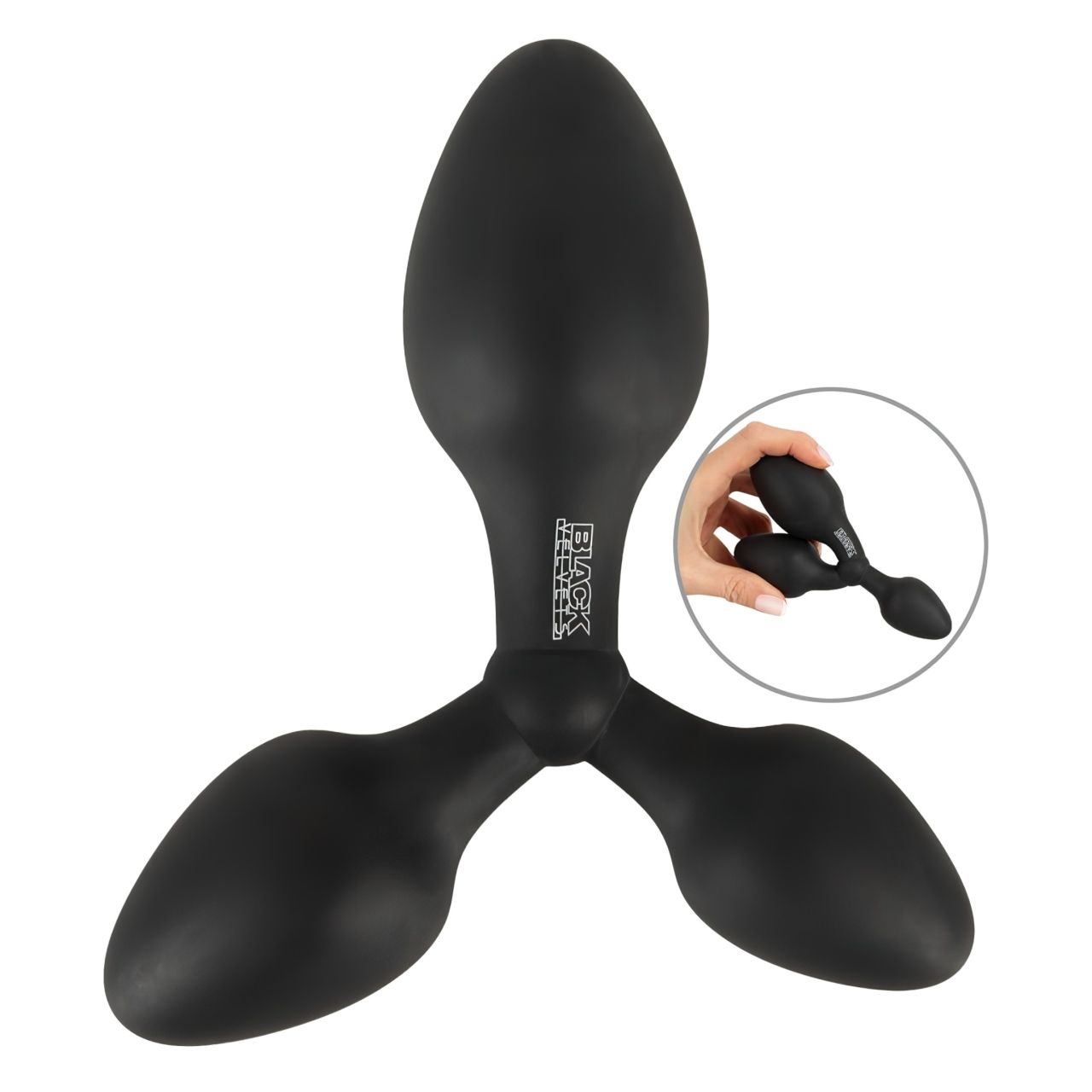 Black Velvets - tripla butt plug (fekete) Black Velvets - tripla butt plug (fekete)