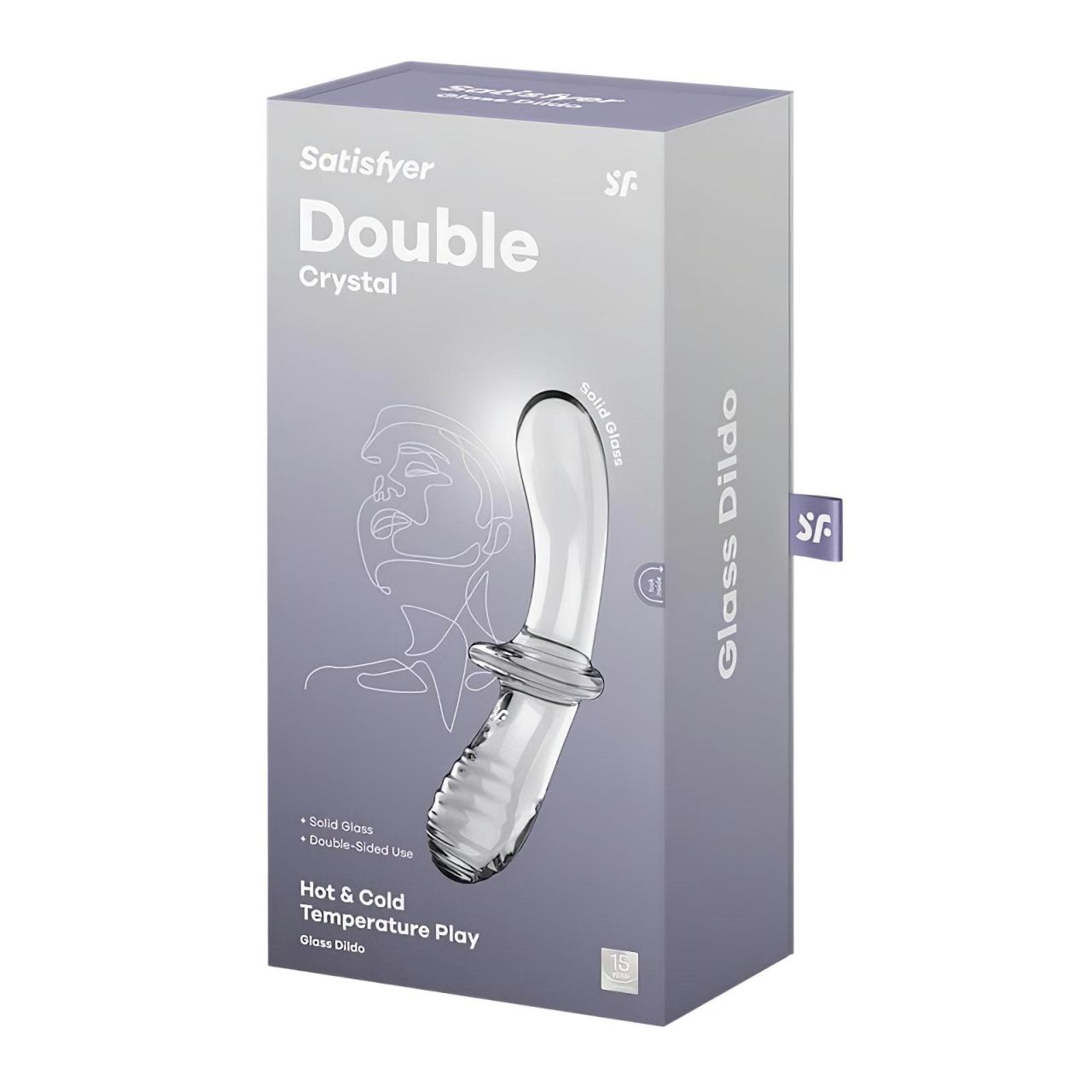 Satisfyer Double Crystal - kétvégű üveg dildó (átlátszó) Satisfyer Double Crystal - kétvégű üveg dildó (átlátszó)