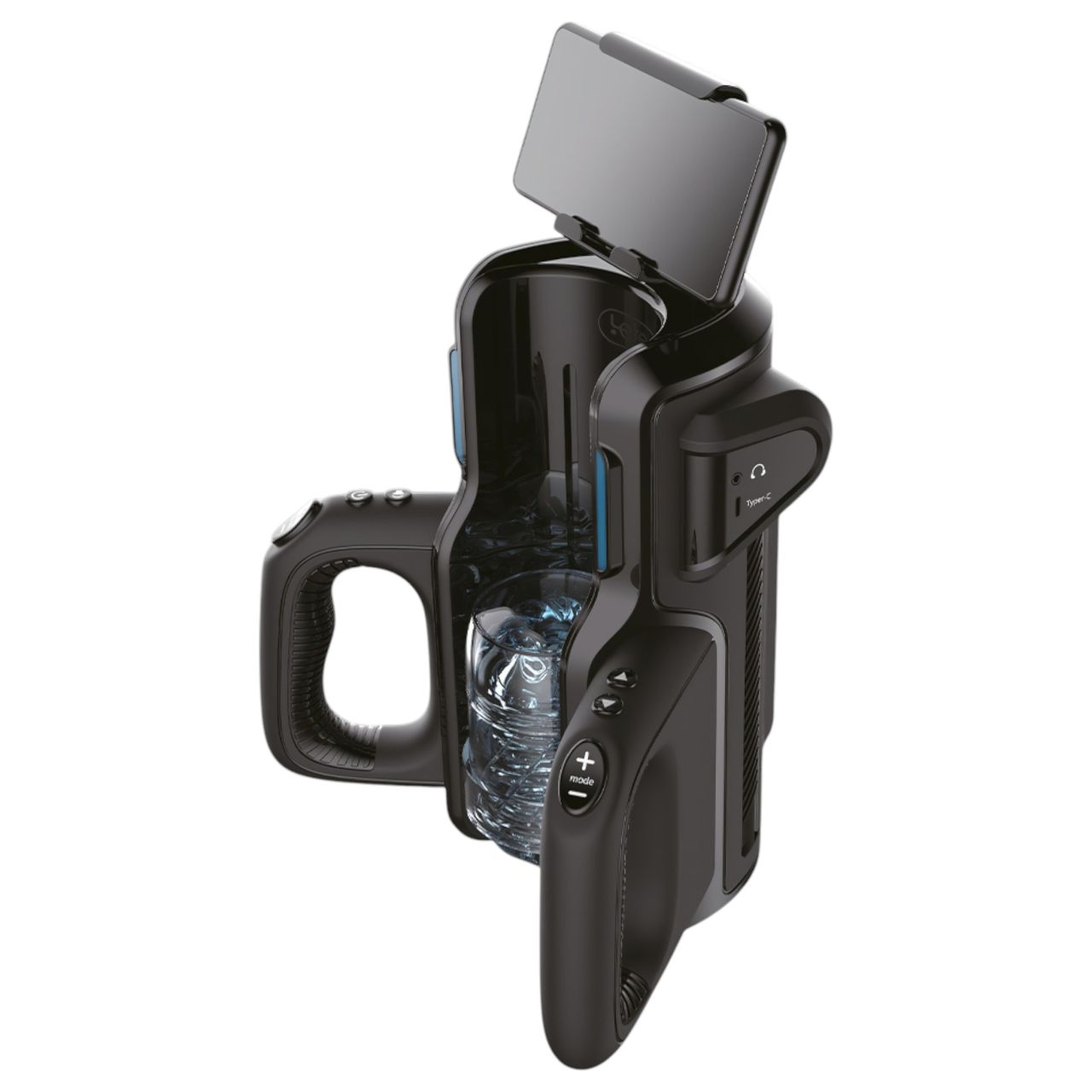 LETEN SM 500 - fel-le mozgó maszturbátor telefon tartóval (fekete) LETEN SM 500 - fel-le mozgó maszturbátor telefon tartóval (fekete)