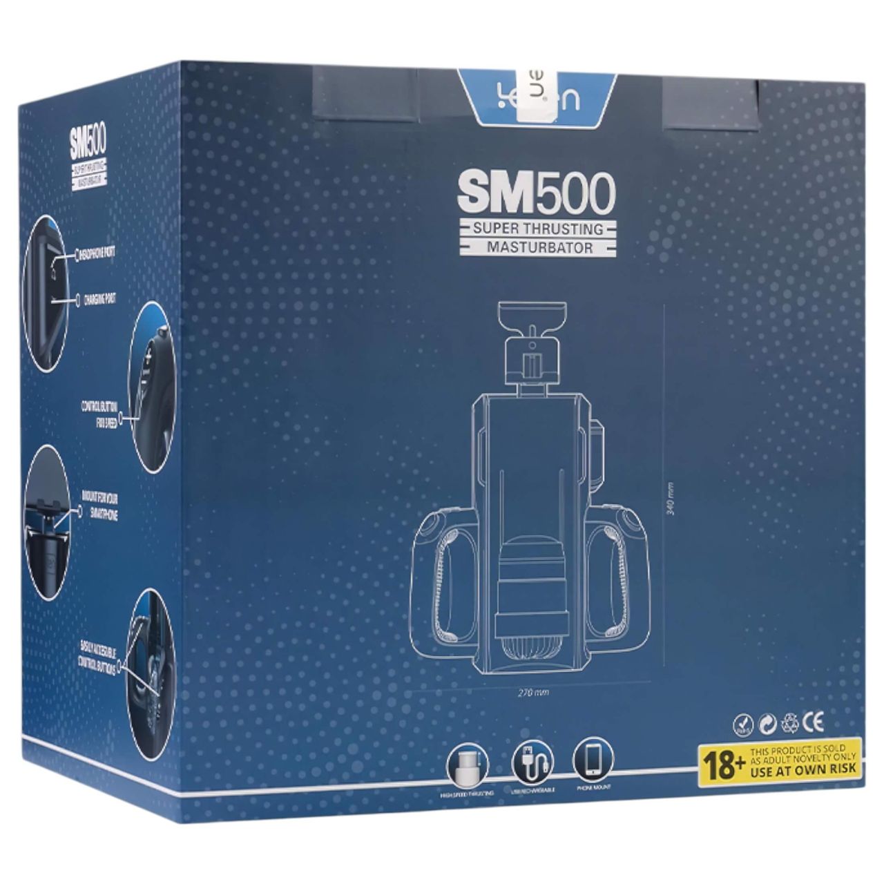 LETEN SM 500 - fel-le mozgó maszturbátor telefon tartóval (fekete) LETEN SM 500 - fel-le mozgó maszturbátor telefon tartóval (fekete)