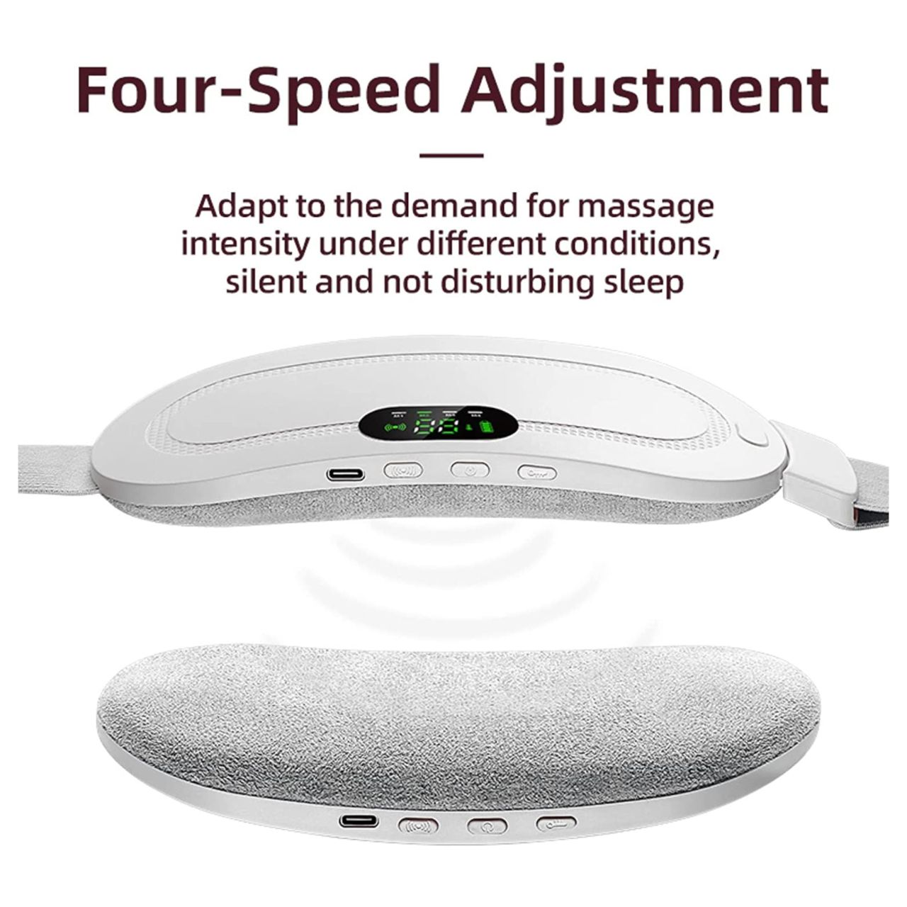 EMS - akkus menstruációs masszírozó öv (fehér)