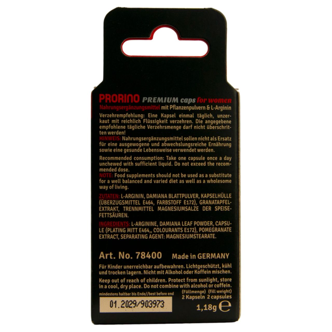 PRORINO - étrend kiegészítő kapszula nőknek (2db)