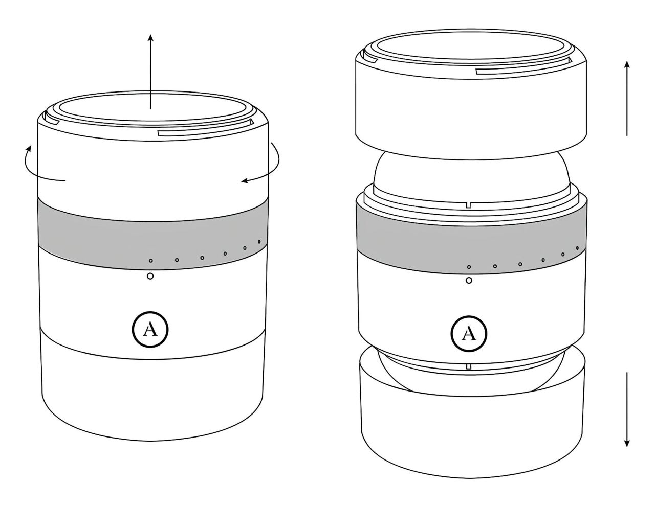 Arcwave Voy - szorító-forgó maszturbátor férfiaknak (fekete) Arcwave Voy - szorító-forgó maszturbátor férfiaknak (fekete)