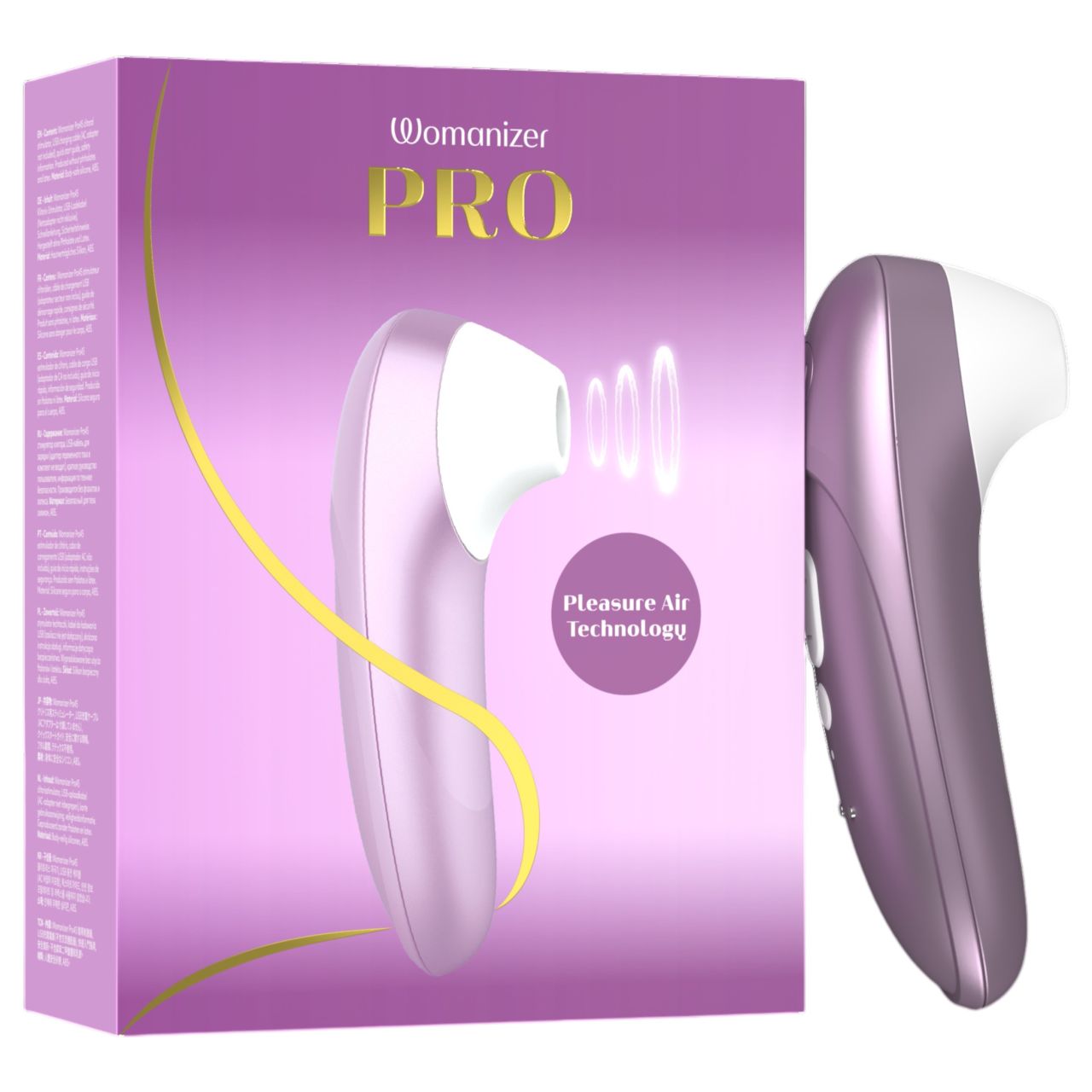 Womanizer Pro - léghullámos csiklóizgató (lila)