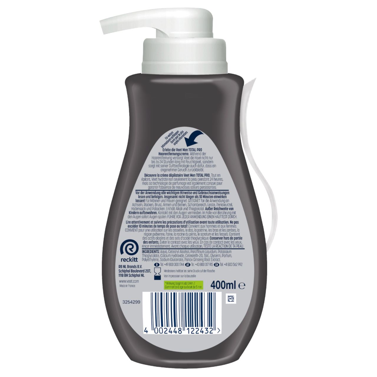 Veet - szőrtelenítő krém férfiaknak (400 ml)
