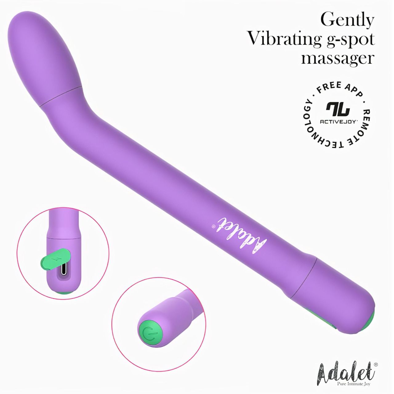 Adalet Gently - App-vezérelt G-pont és prosztata vibrátor (lila) Adalet Gently - App-vezérelt G-pont és prosztata vibrátor (lila)