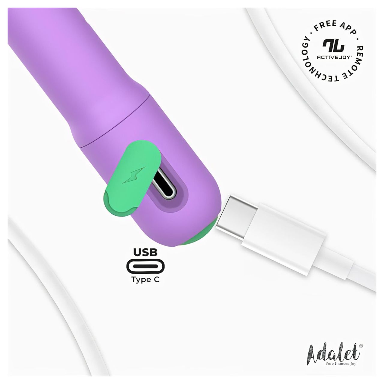 Adalet Gently - App-vezérelt G-pont és prosztata vibrátor (lila) Adalet Gently - App-vezérelt G-pont és prosztata vibrátor (lila)