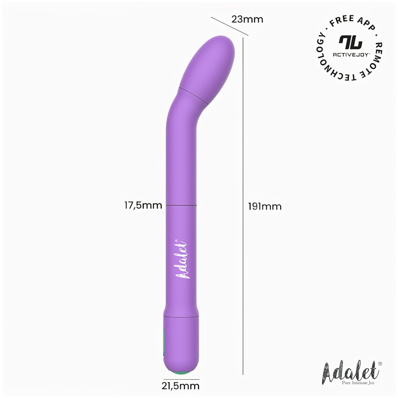 Adalet Gently - App-vezérelt G-pont és prosztata vibrátor (lila) Adalet Gently - App-vezérelt G-pont és prosztata vibrátor (lila)