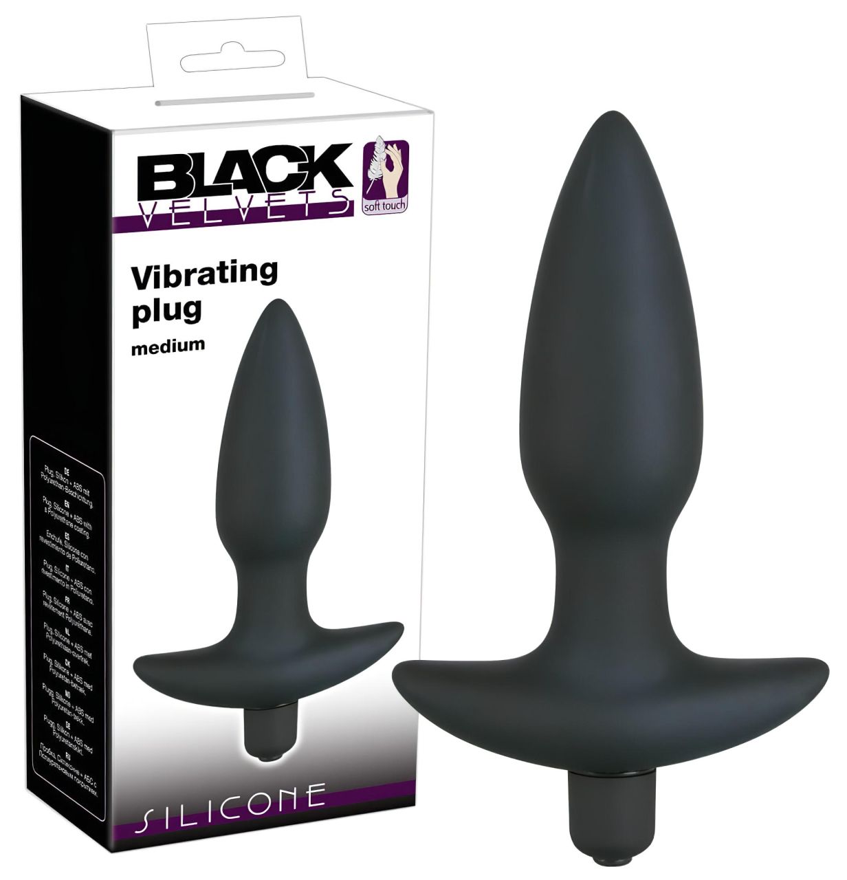 Black Velvets anál plug vibrátor - közepes