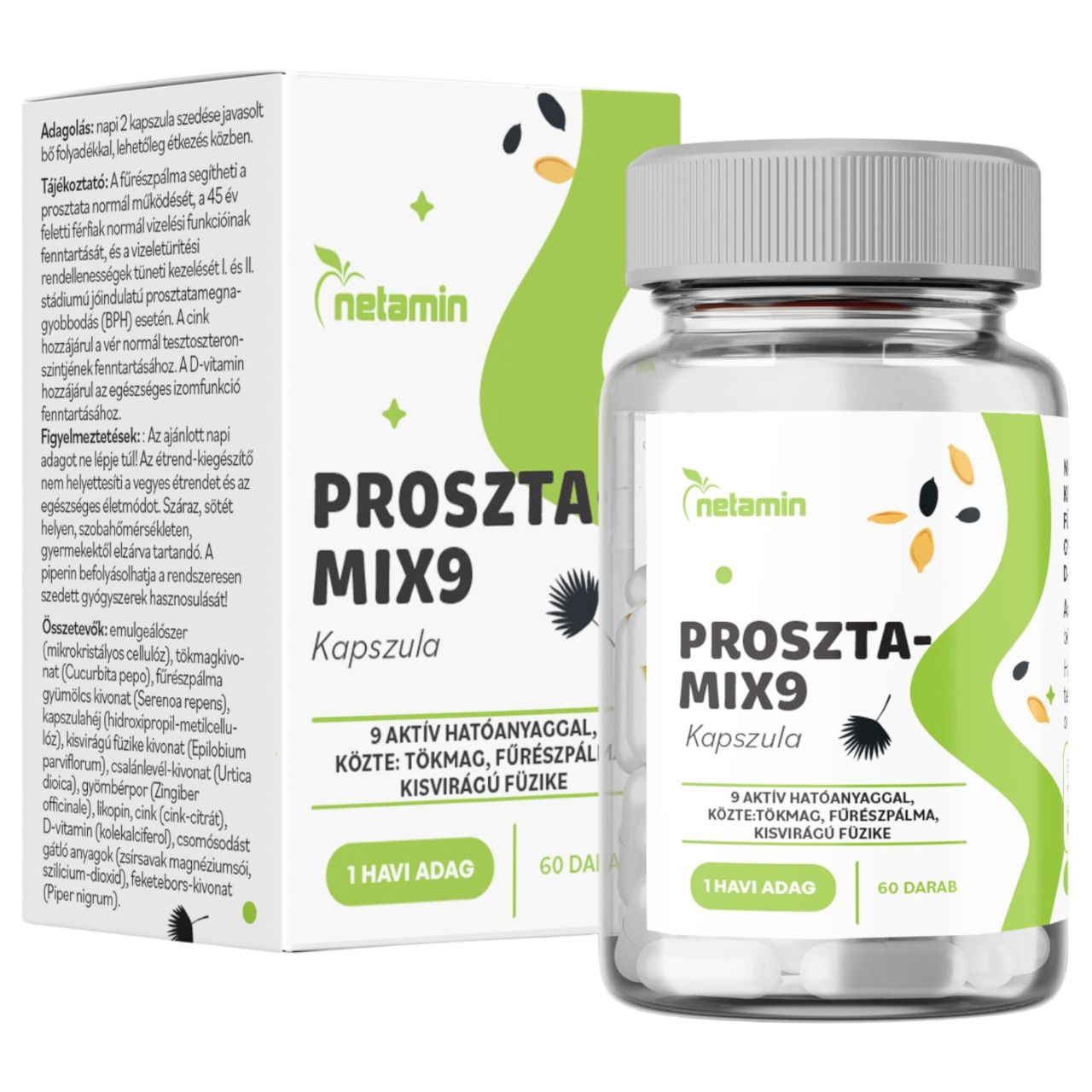 Netamin ProsztaMix9 - prosztata védő kapszula (60 db)