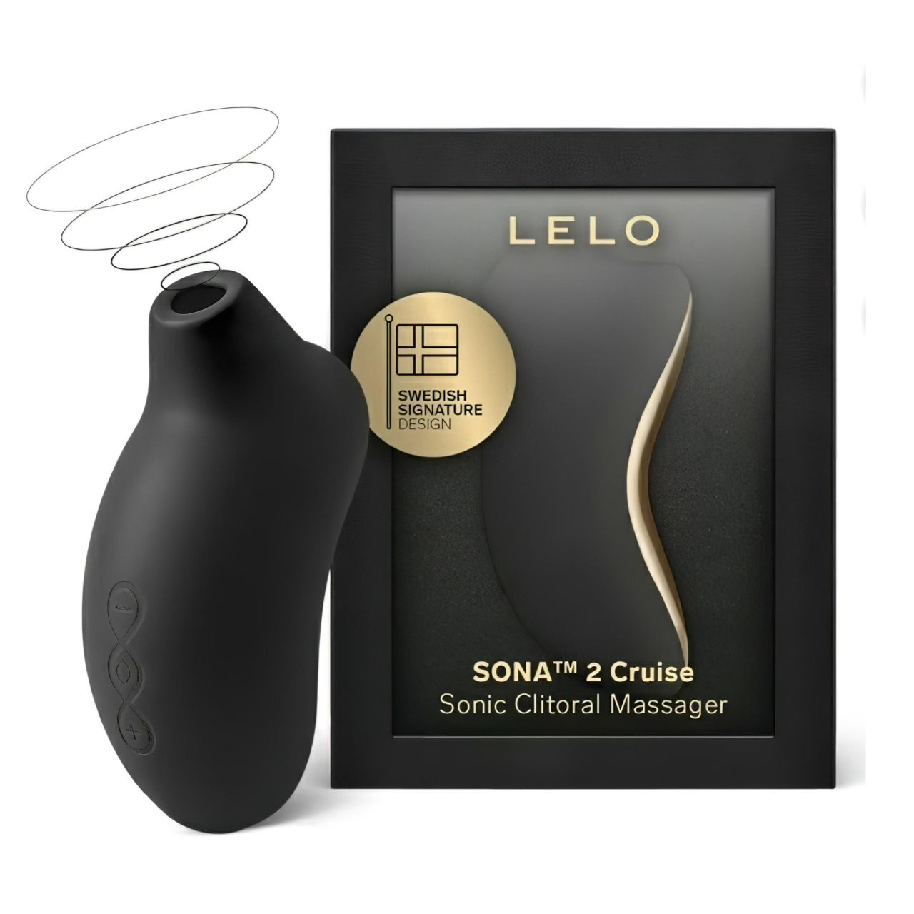 LELO Sona 2 Cruise - hanghullámos csiklóizgató (fekete)