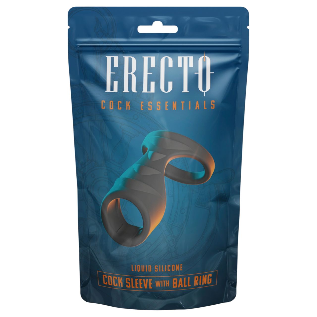 Erecto - 2in1 péniszgyűrű (fekete)