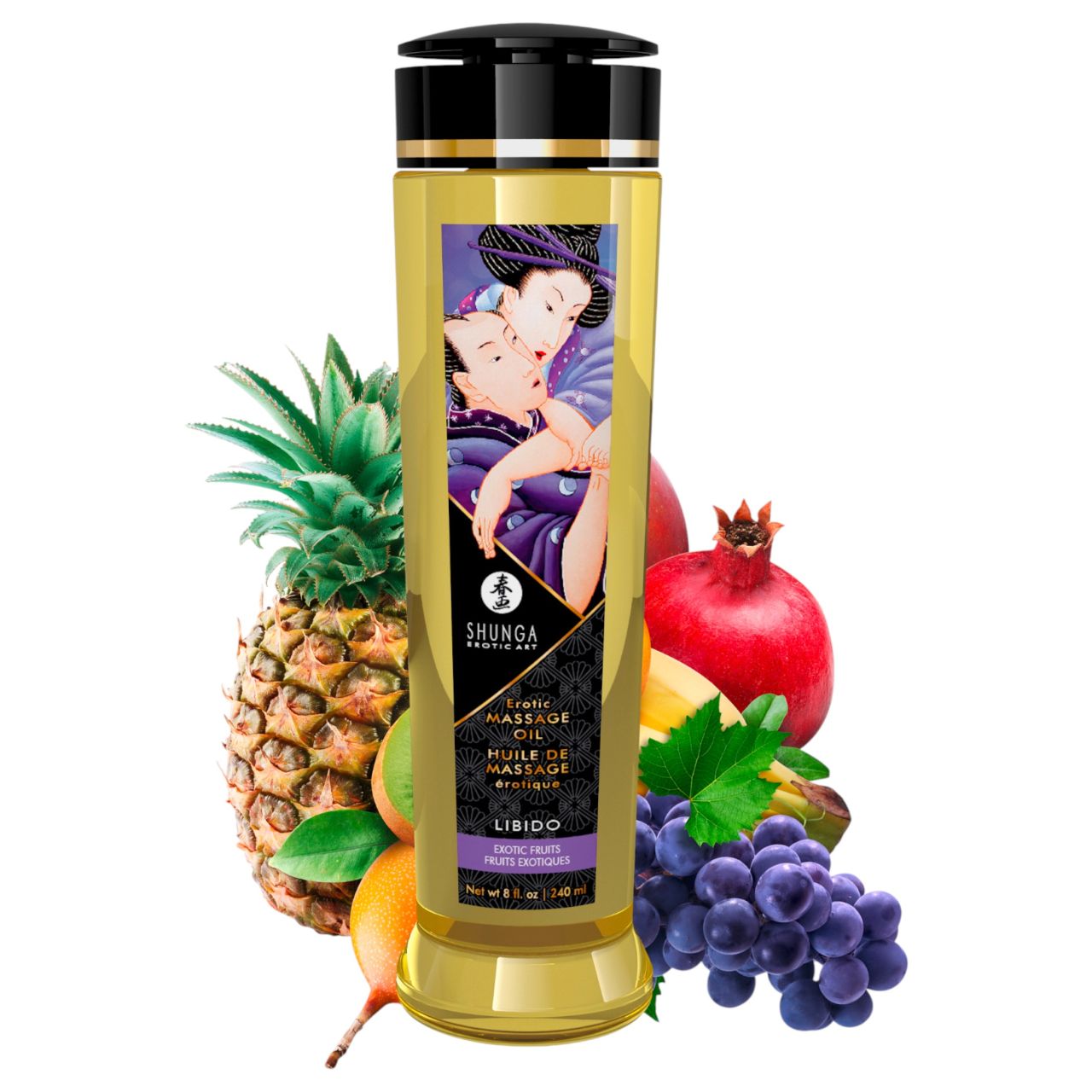 Shunga - masszázsolaj - egzotikus gyümölcs (240 ml)