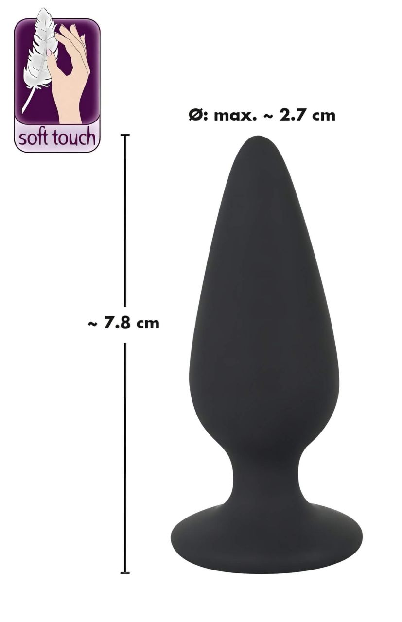 Black Velvets Heavy - 40 g-os anál plug (fekete) Black Velvets Heavy - 40 g-os anál plug (fekete)