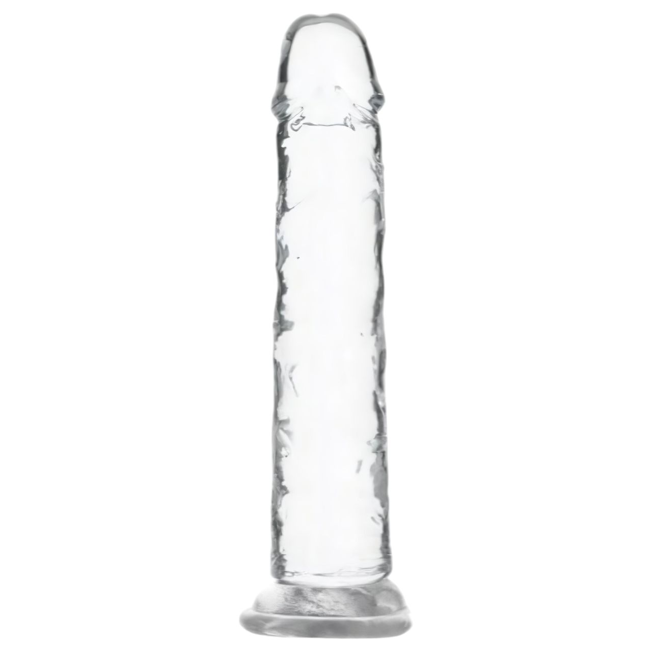 Addiction Crystal - tapadókorongos dildó (átlátszó) - 18cm