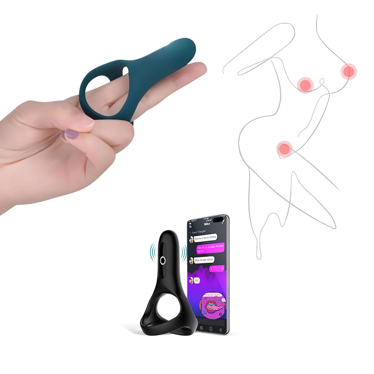 Magic Motion Rise - App-vezérelt vibrációs péniszgyűrű, férfiaknak (zöld)