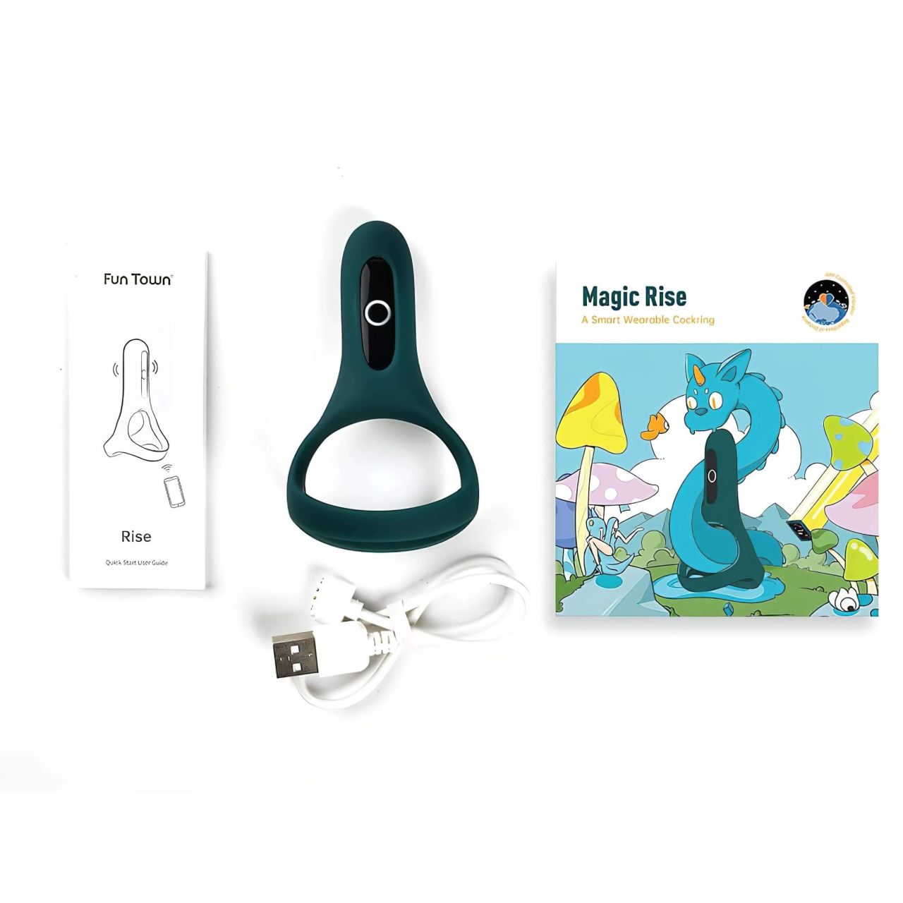 Magic Motion Rise - App-vezérelt vibrációs péniszgyűrű, férfiaknak (zöld)