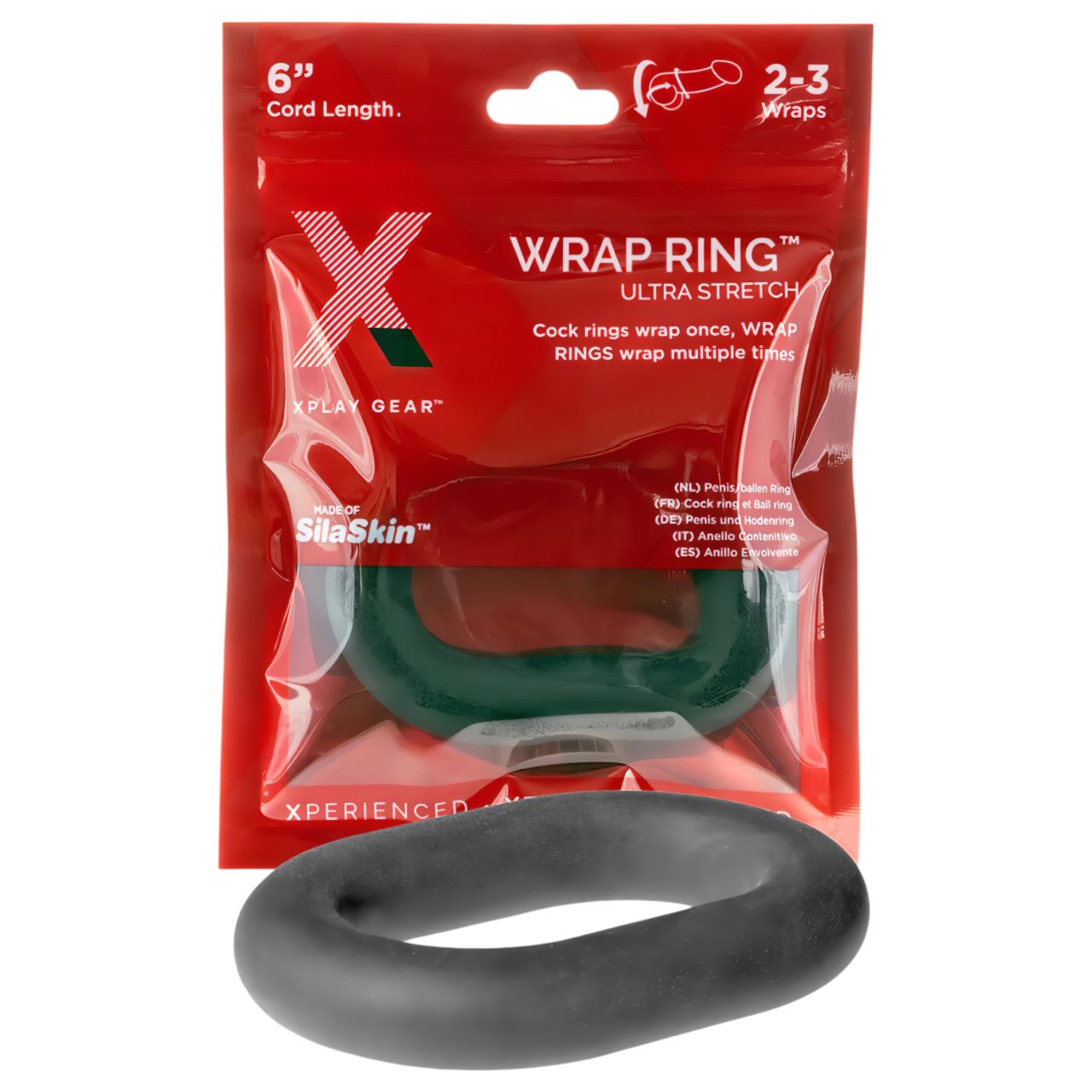 Perfect Fit Ultra Wrap 6 - vastag péniszgyűrű (fekete, 15 cm)