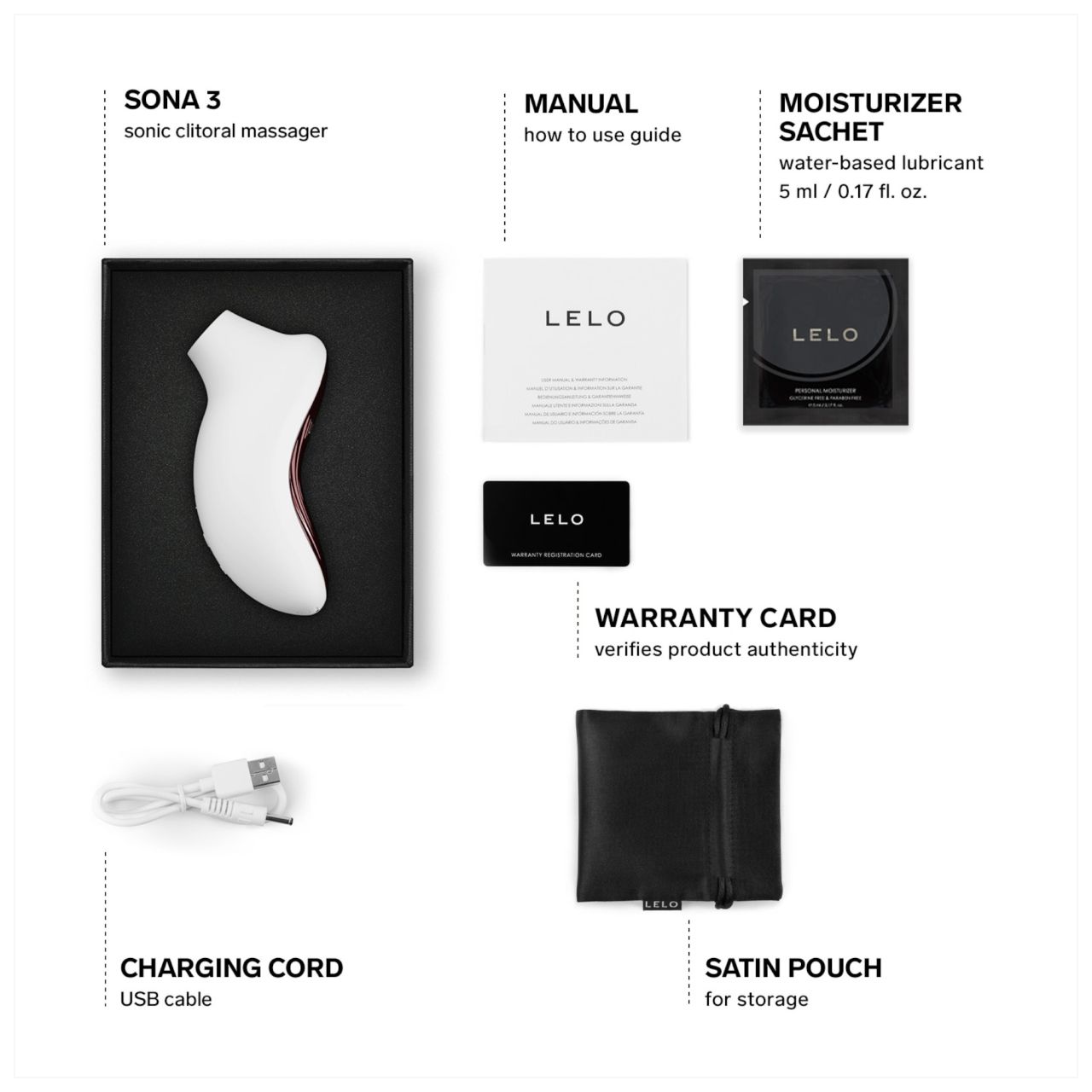 LELO Sona 3 - hanghullámos csiklóizgató (fehér)