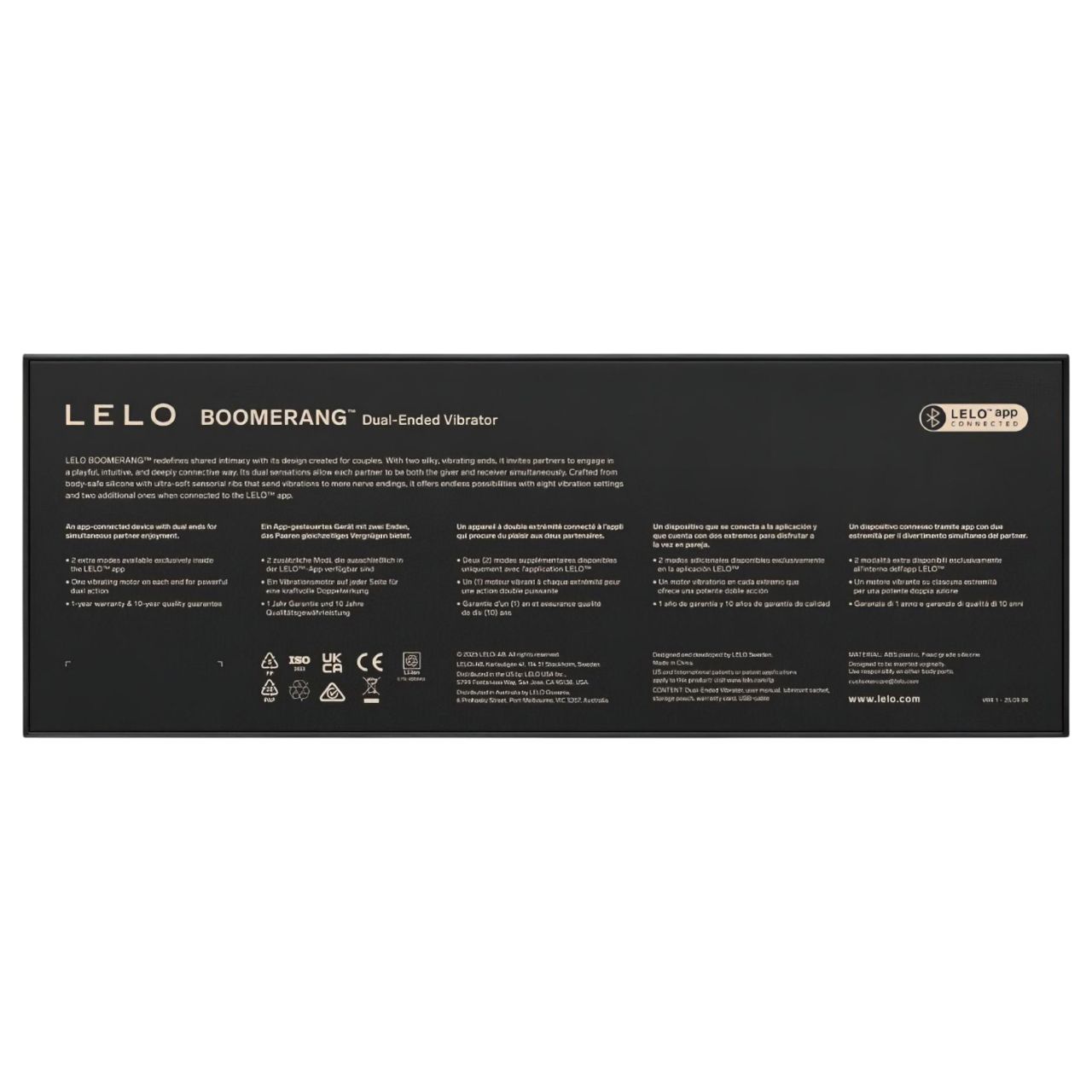 LELO Boomerang - kétvégű vibrátor (lila)