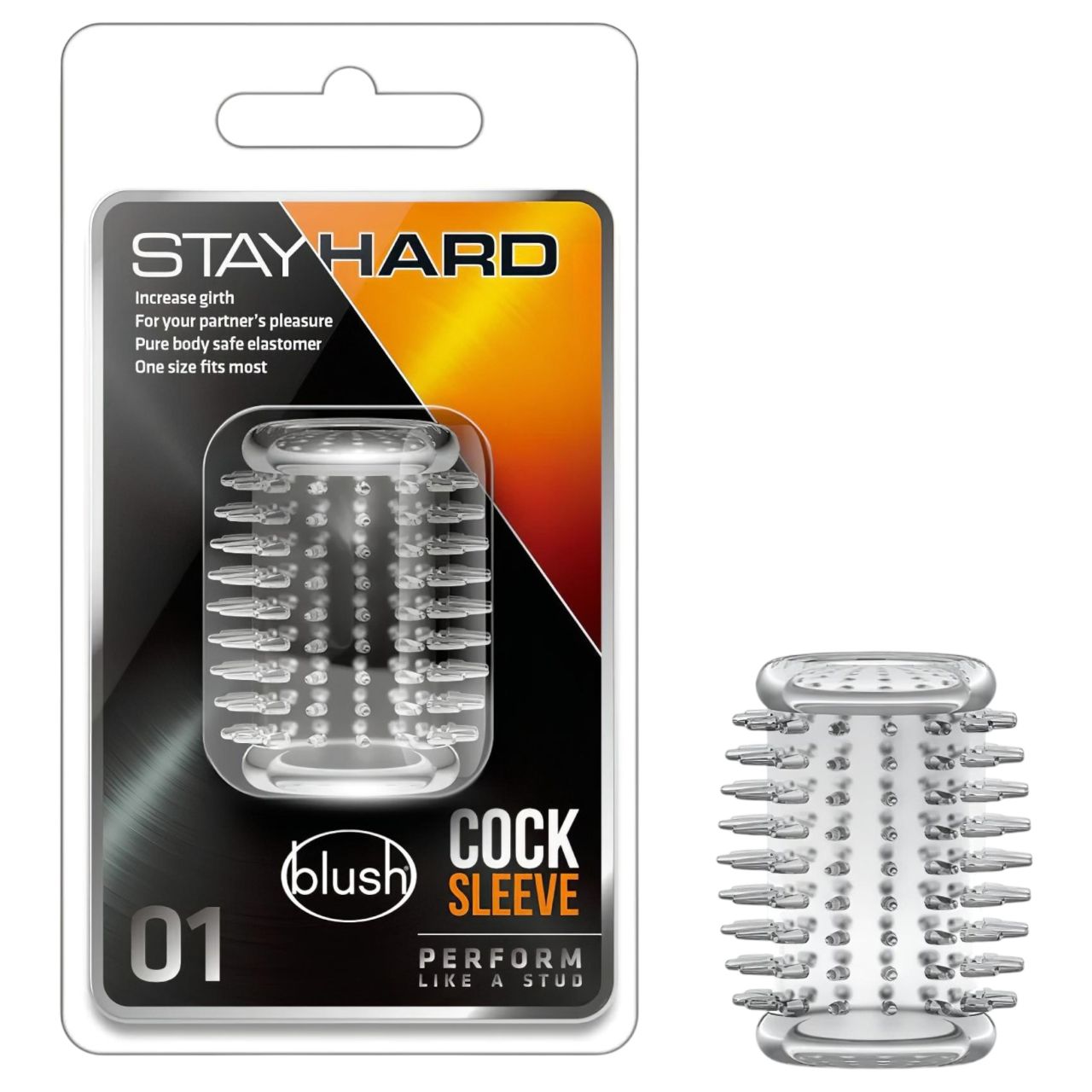 Stay Hard - tüskés péniszmandzsetta (átlátszó)