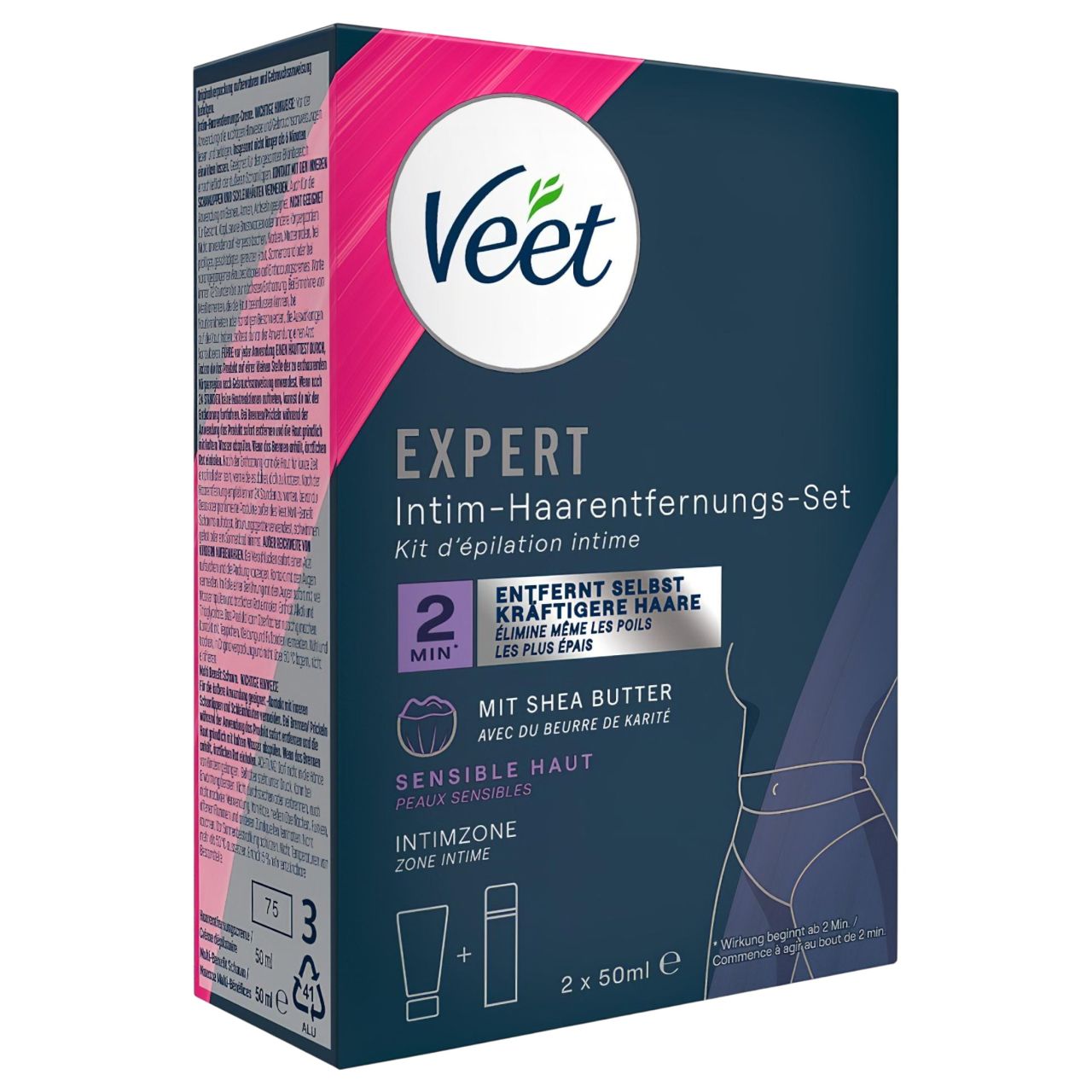 Veet - intim szőrtelenítő krém és hidratáló hab nőknek (2*50 ml) Veet - intim szőrtelenítő krém és hidratáló hab nőknek (2*50 ml)
