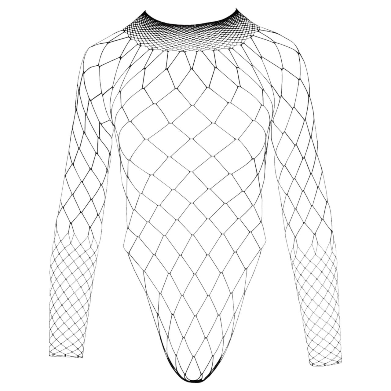 NO:XQSE - hosszúujjú, hálós necc body (fekete, S-L) NO:XQSE - hosszúujjú, hálós necc body (fekete, S-L)