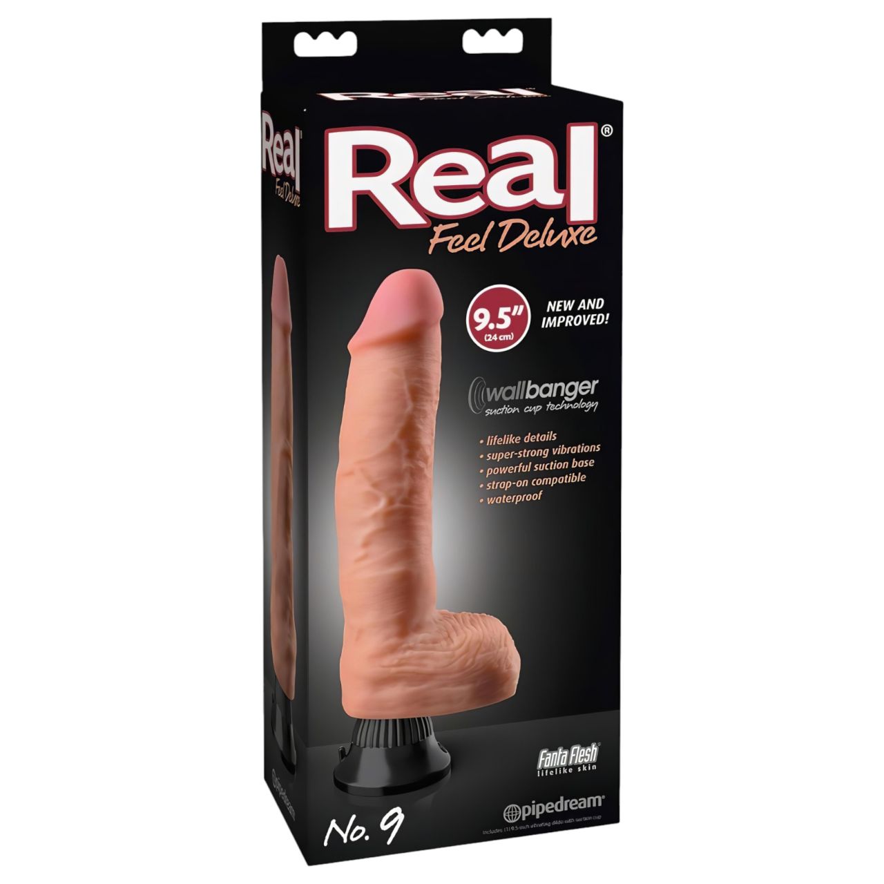 Real Feel Deluxe No.9 - herés, élethű vibrátor (testszínű)