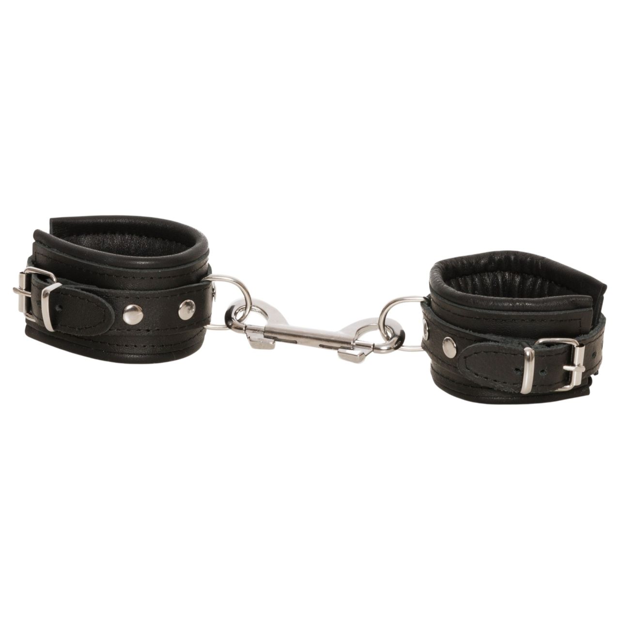 ZADO - bőr csukló bilincs és karabiner (fekete)